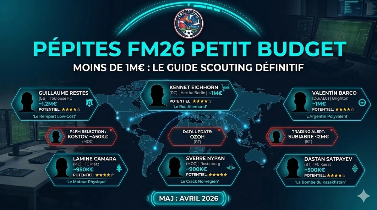 Топ-10 молодих талантів у Football Manager 2026 за бюджетом до 1 млн євро